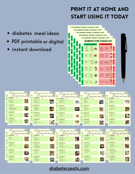 Diabetes Food List Meal Planner - diabeteseats